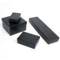 Jewelry Boxes (3.5"x3.5"x1) Black Kraft Pinstripe